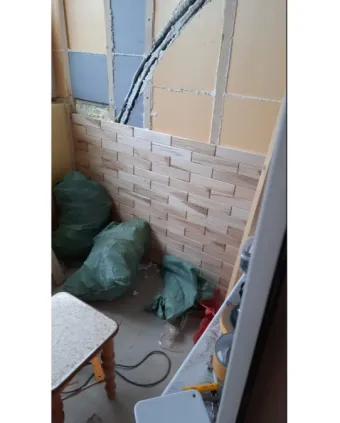 Установка балконного блока