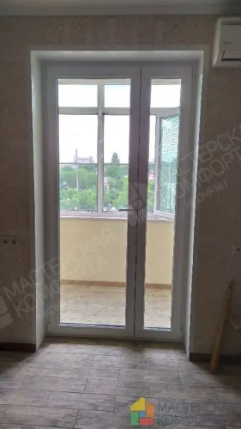 Установка балконного блока