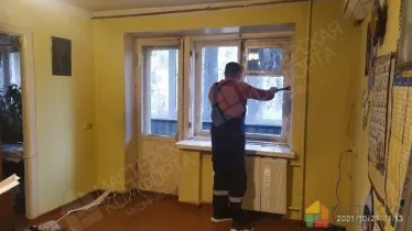 Установка балконного блока