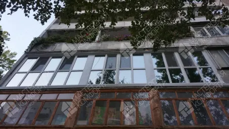 Французское остекление 3-х лоджий ул. 50 лет Октября