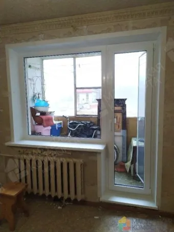 Установка балконного блока