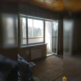 Установка балконного блока