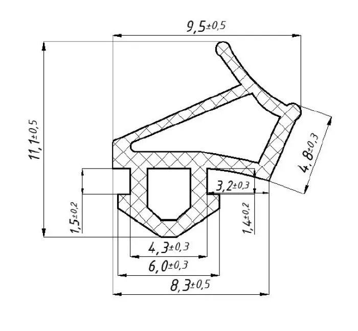 Уплотнитель для профиля VEKA 254