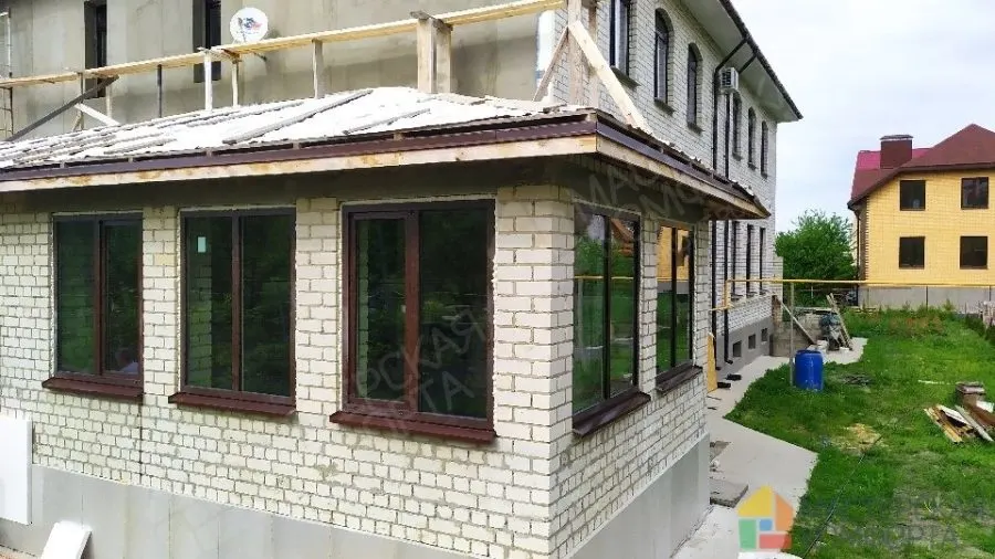 Остекление крыльца с ламинацией