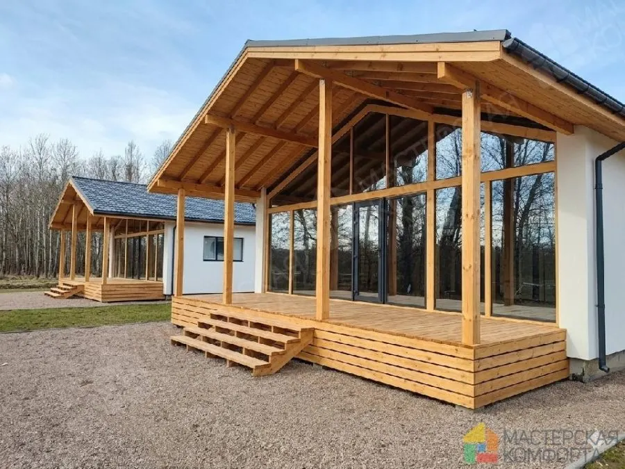 Остекление загородного дома